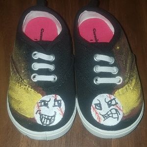 Baseball hand painted shoes